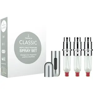 Travalo Classic HD - plniteľný flakón 3 x 5 ml (strieborný)