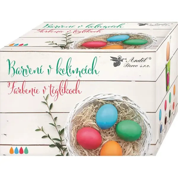 Anděl Farby na vajíčka s téglikami 4 ks