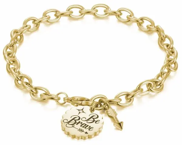 S'Agapõ Pozlátený náramok s prívesky Happy SHAM17