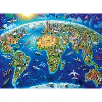 Ravensburger Puzzle Veľká mapa sveta 200 XXL dielikov