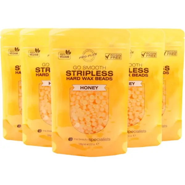 RIO Hard Wax Beads Honey voskové pecičky pro depilaci 5x100 g