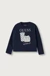 Guess  tričko s dlouhým rukávem dětské bavlněné s elastanem