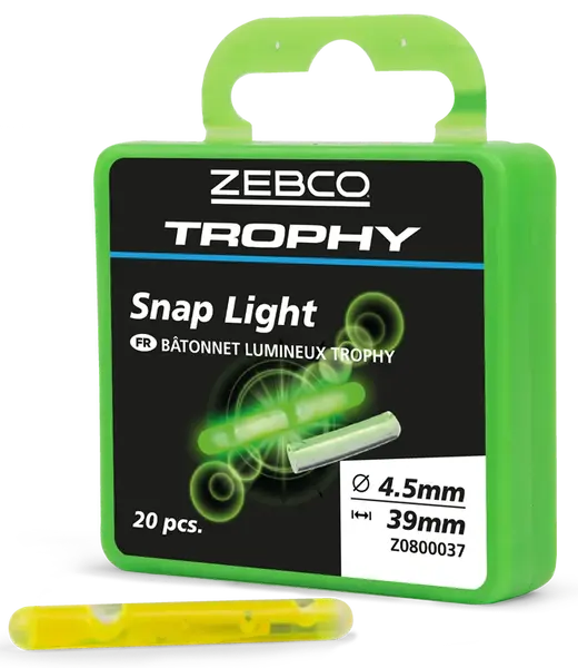 Zebco chemické svetlo trophy snap light pack 20 ks 4,5x39 mm