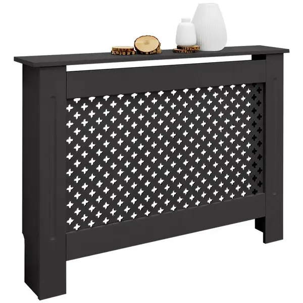 ECD-Germany KRYT RADIÁTORU s voštinovým vzorem 112 x 19 x 82 cm černý