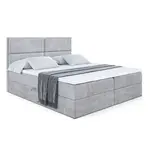 ALTDECOR AMERICKÁ postel s matrací H3 a lamelovým roštem – AURA – 180x200 světle šedá