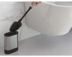 WC štětka plochá se stojanem Cleany, nerez