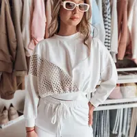 Dámská oversize mikina ELEGRA ecru