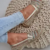 Elegantní Kožené Espadrilky S Pletením Multikolor Zazoo 10178