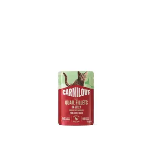 CARNILOVE Želé v kapsičce pro kočky křepelka s pampeliškou 85 g