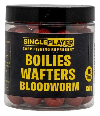 Singleplayer vyvážené boilies wafters bloodworm 150 g 16 mm