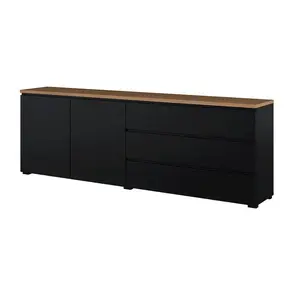 Petits-meubles SIDEBOARD Liko Černá a dřevěná