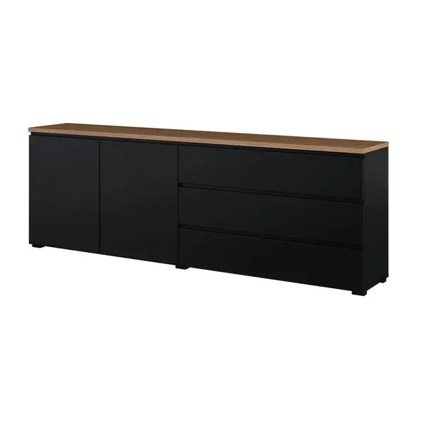 Petits-meubles SIDEBOARD Liko Černá a dřevěná