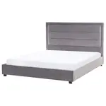 Beliani VODNÍ POSTEL 160/200 cm Tmavě šedá Rouen