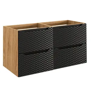 Petits-meubles SKŘÍŇKA POD UMYVADLO 120cm Elora Černá a dřevěná
