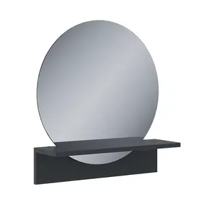 Vicco KOUPELNOVÉ ZRCADLO Elyra Černá 50 x 54.5 cm s policí