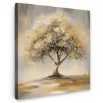 MuchoWow OBRAZ NA PLÁTNĚ Malba - Strom - Abstraktní - Listy 20x20 cm