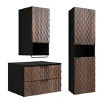 Petits-meubles KOUPELNOVÝ NÁBYTEK 63cm Nevia 2er-Set Dřevo a černá