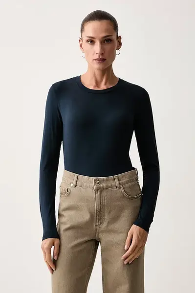 Weekend Max Mara  tričko s dlouhým rukávem dámské s viskózou WKDMULTIE