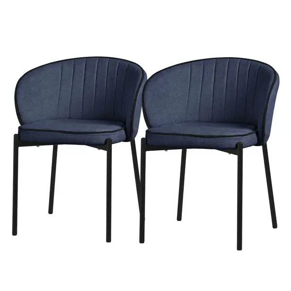 ML-DESIGN JÍDELNÍ ŽIDLE, sada 2 ks, tmavě modrá