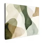MuchoWow OBRAZ NA PLÁTNĚ Japandi - Abstraktní - Zelená 80x60 cm