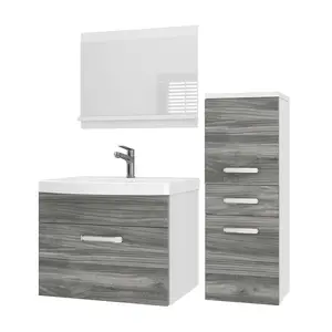 B BELINI GROUP KOUPELNOVÝ NÁBYTEK Koupelnová SADA PRI M2, Glamour dřevo matné, 90 cm