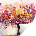 MuchoWow SAMOLEPKA NA ZEĎ Akvarel - Strom - Umění - Abstraktní 50x50 cm