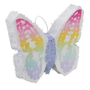 Relaxdays PIŇATA Barevná Motýl 48 cm