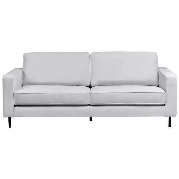 Beliani POHOVKA 3-místná Látka Světle šedá Savalen