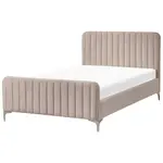 Beliani POSTEL s roštem 120/200 cm Taupe Lunan