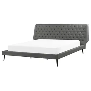 Beliani POSTEL 160/200 cm Šedá Essonne