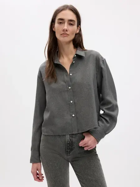 GAP Dámská Košile crop 817849-02 Velikost: L