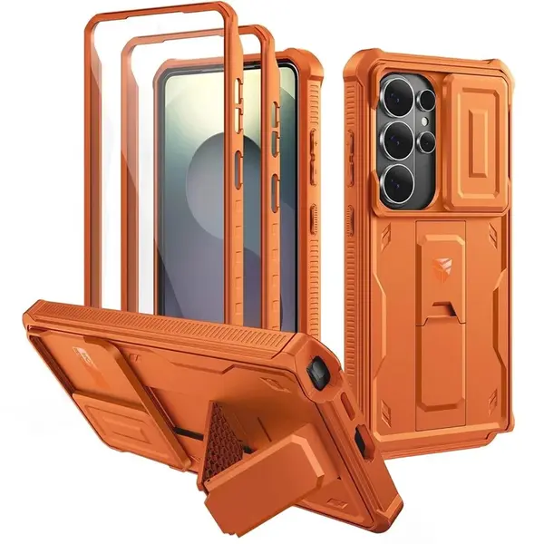 Dexnor 360 Kickstand Camprotector obal Samsung Galaxy S26 Ultra, oranžový