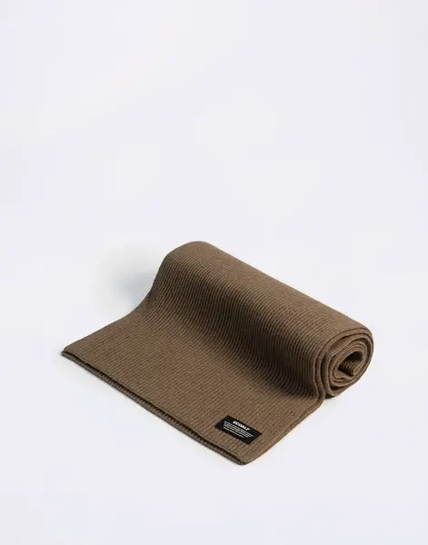 ECOALF Sierra Wool Scarf Brown Melange