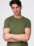 Ombre BASIC men's classic cotton T-shirt - khaki