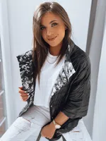 Dámská prošívaná bunda PINK FLOWER Barva černá DSTREET