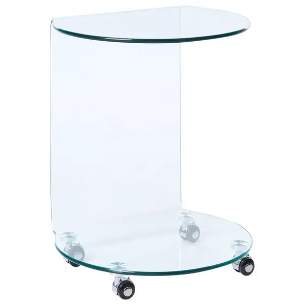 Beliani PŘÍSTAVNÝ STOLEK Průhledný Minto