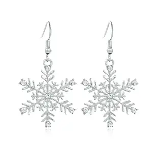 Snowflake Alloy Dangle Earrings
