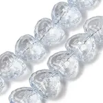 Baking Paint Transparent Glass Beads Strands