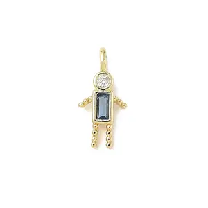 Brass Micro Pave Cubic Zirconia Pendants