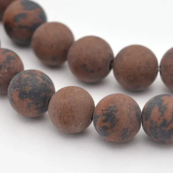 Natural Mahogany Obsidian Beads Strands