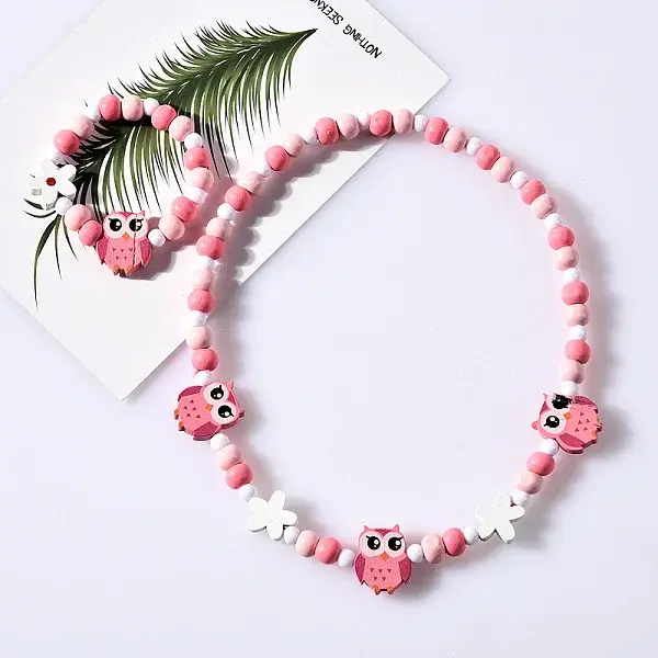 Plastic & Wood Beaded Necklaces & Beaded Bracelets Sets
