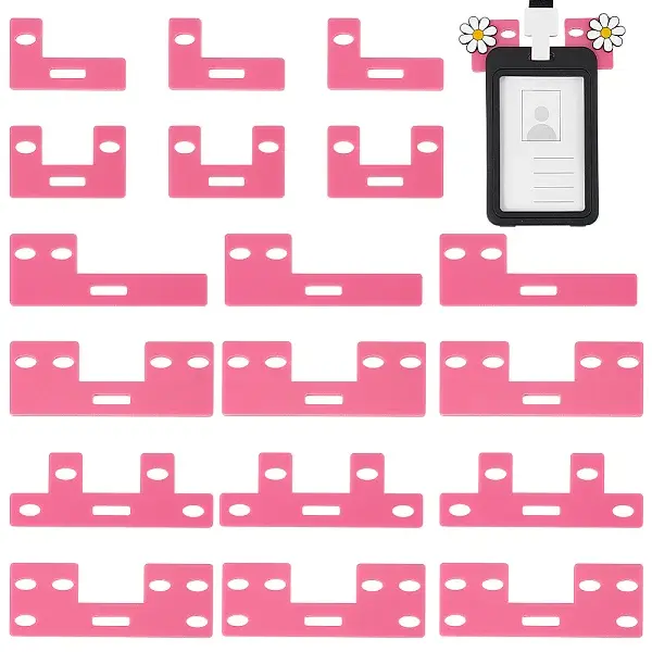 18Pcs 6 Styles Acrylic Badge Holder