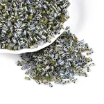 Transparent Glass Round Bugle Beads