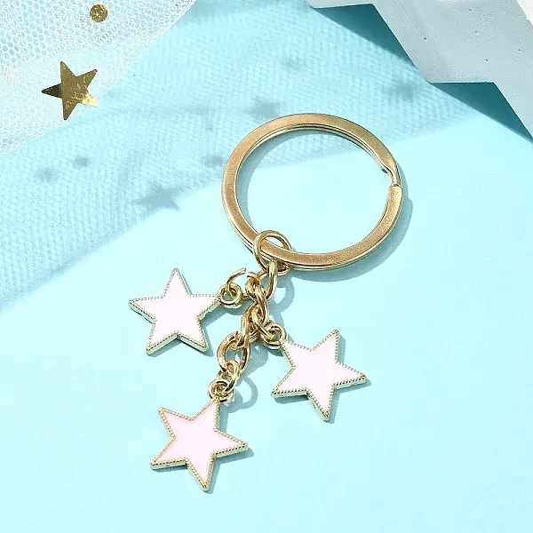 Star Alloy Enamel Keychain