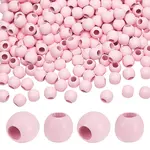 250Pcs Wood European Rondelle Beads