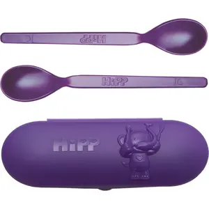 Hipp Spoons Set jedálenská súprava na cesty Purple