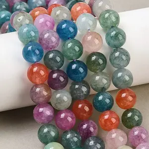 Dyed Natural Rose Quartz Beads Strands
