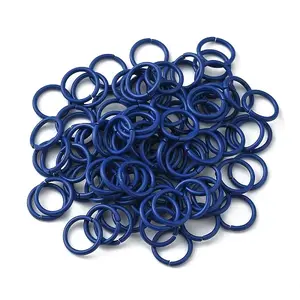 100Pcs Baking Paint Zinc Alloy Open Jump Rings