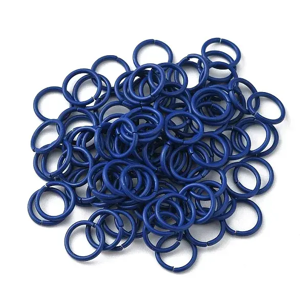 100Pcs Baking Paint Zinc Alloy Open Jump Rings