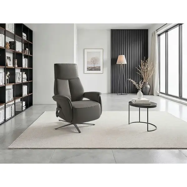 Sit & More RELAXAČNÍ KŘESLO, kůže, antracitová
